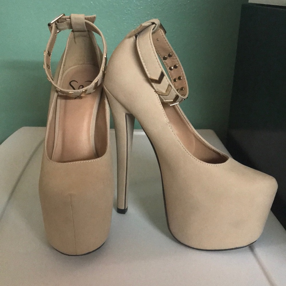 Nude Platform Heels